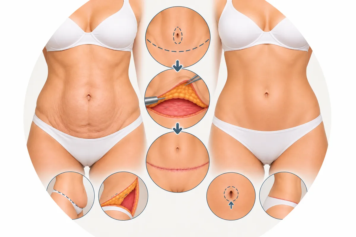 Abdominoplastie : avant / après et principales étapes de l'intervention