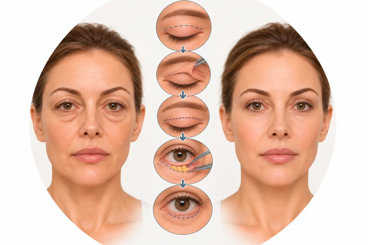 Chirurgie des paupières (blépharoplastie) : avant / après et principales étapes de l'intervention